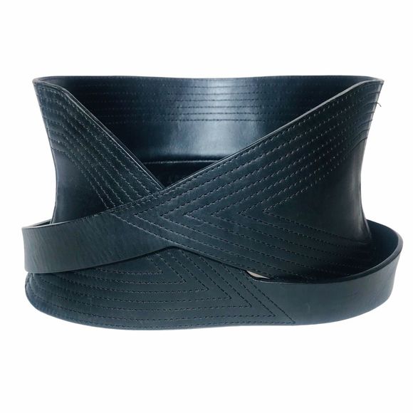 Haider Ackermann Accessories - Haider Ackermann Leather Corset Belt Size S Wide Wrap Waist 24”-26” Gothic Punk